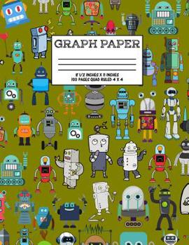 Paperback Graph Paper: Notebook Cute Robot Robotic Pattern Cover Graphing Paper Composition Book Cute Pattern Cover Graphing Paper Compositio Book
