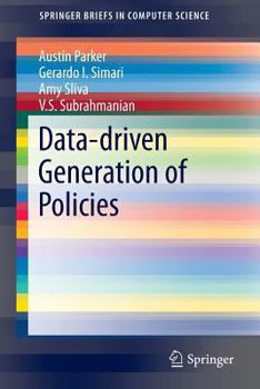 Paperback Data-Driven Generation of Policies Book