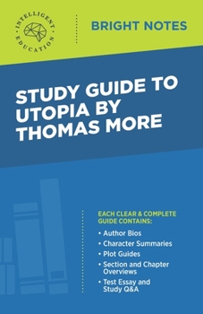 Paperback Study Guide to Utopia by Thomas More Book