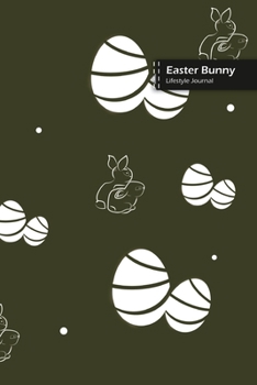 Paperback Easter Bunny Lifestyle Journal, Blank Write-in Notebook, Dotted Lines, Wide Ruled, Size (A5) 6 x 9 In (Green II) Book