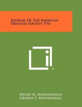 Paperback Journal of the American Oriental Society, V76 Book