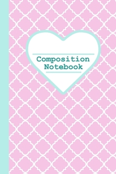 Composition Book: Pink Tile, 100 Pages, 6x9 inch, college ruled.