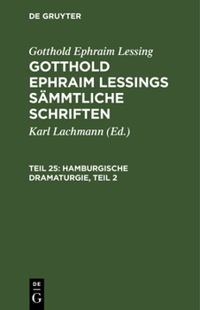 Hardcover Hamburgische Dramaturgie, Teil 2 [German] Book
