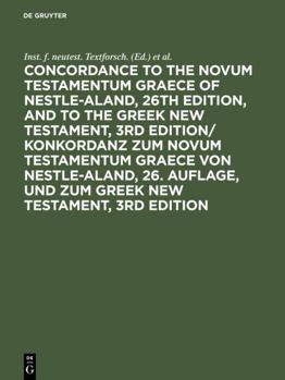 Hardcover Concordance to the Novum Testamentum Graece Book