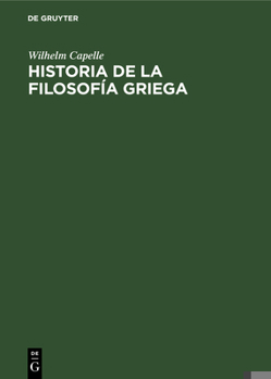 Hardcover Historia de la Filosofía Griega [Spanish] Book