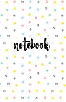 Paperback Notebook: Cute Paw Print Notebook Book