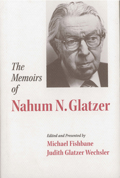 Hardcover The Memoirs of Nahum N. Glatzer Book