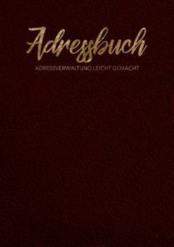 Paperback Adressbuch - Adressverwaltung mit deinem Kontaktbuch [German] Book