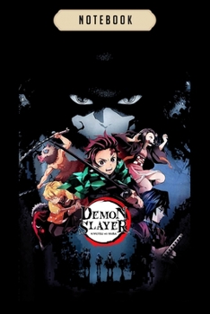 Notebook: Demon slayer anime  Notebook|6x9(100 pages)Blank Lined Journal For kids, ramen, anime, manga lovers, student, school, women, girls, boys, men, birthday gifts|Anime gifts