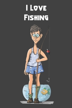 Paperback I Love Fishing: Medium Lined Fishing notebook / Journal for keeping notes, reminders, and crafting to-do lists: Blank lined journal di Book