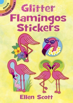 Paperback Glitter Flamingos Stickers Book