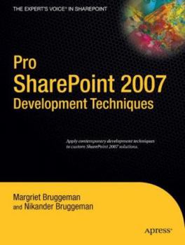 Paperback Pro SharePoint 2007 Development Techniques Book