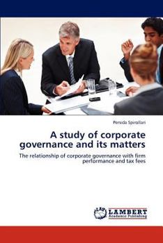 Paperback A study of corporate governance and its matters Book