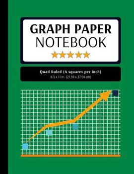 Paperback Graph Paper Notebook: 200 Pages, 4x4 Quad Ruled, Grid Paper Composition (Large, 8.5x11 in.) Book