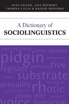 Paperback A Dictionary of Sociolinguistics Book