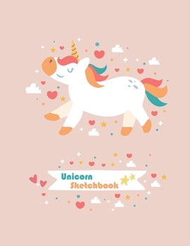 Cute Unicorn #20, Doodle Journal for Kids, Sketch Book for Girls, Journal for Girls, Children's Diary Books: 8.5" x 11", Large Size Notebook For ... (Kids drawing Book) (Black & White Interior)