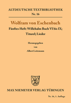 Paperback Willehalm Buch VI bis IX; Titurel; Lieder [German] Book