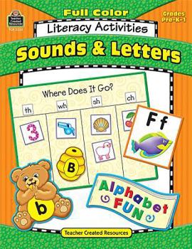 Paperback Full-Color Literacy Activities: Sounds & Letters Book