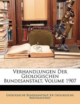 Paperback Verhandlungen Der Geologischen Bundesanstalt, Volume 1907 [German] Book