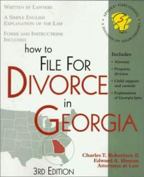 Paperback How to File for Divorce in Georgia: With Forms (Legal Survival Guides Series) Book