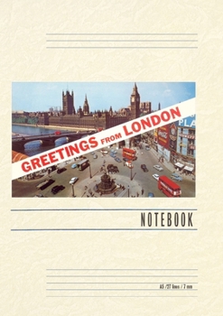 Paperback Vintage Lined Notebook Greetings from London, England Book