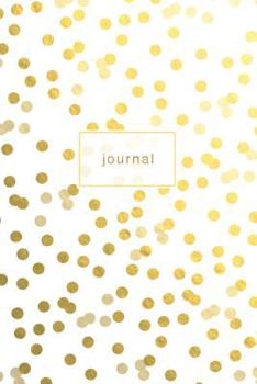 Paperback Journal: Gold Dots Sparkly Beautiful Notebook Lined 120-Page Book