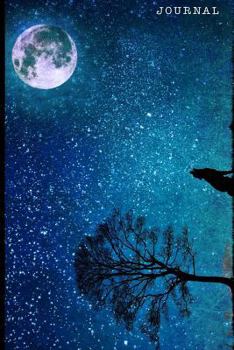 Journal: Wild Wolf Howling at the Moon and Stars | 128 College Ruled Pages: 6 x 9 in Blank Lined Journal with Soft Matte Cover | Notebook, Diary, ... school, students, homeschool and teachers