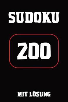 Paperback Sudoku 200 mit Lösung: 9x9, Puzzle Rätsel Heft, mittel, 2 Rätsel pro Seite [German] Book