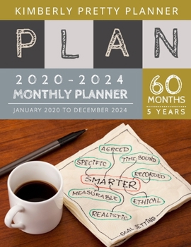 Paperback 2020-2024 5 Year Monthly Planner: five year planner 2020-2024 - 60 Months Calendar, 5 Year Appointment Calendar, Business Planners, Agenda Schedule Or Book