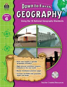 Paperback Down to Earth Geography, Grade 6 Book