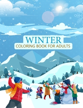 Paperback Winter Coloring Book For Adults: Holiday Winter Coloring Book