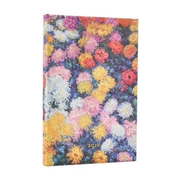 Flexibound 2026 Monet's Chrysanthemums Mini 12-Month Verso Hardcover Flexi Day Planner 2026 (Elastic Band Closure) Book