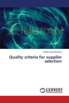 Paperback Quality criteria for supplier selection Book