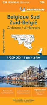 Loose Leaf Michelin Map Belgium: South, Ardenne 534 Book