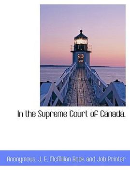 Paperback In the Supreme Court of Canada. Book