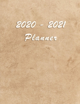 2020 - 2021 - Two Year Planner: Academic and Student Daily and Monthly Planner - July 2020 - June 2021 - Organizer & Diary - To do list - Notes - Month's Focus -  Elegant Leather effect