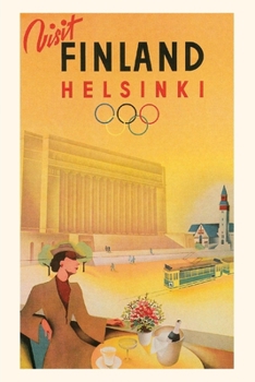 Paperback Vintage Journal Travel Poster for Finland Book