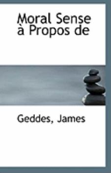 Paperback Moral Sense a Propos de Book