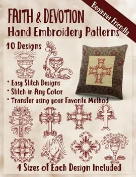 Paperback Faith and Devotion Hand Embroidery Patterns Book