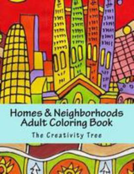 Paperback Homes & Neighborhoods: Left-Handed Adult Coloring Book