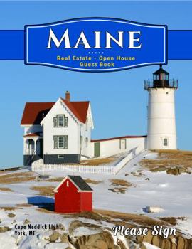 Paperback Maine Real Estate Open House Guest Book: Spaces for Guests Book