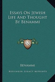 Paperback Essays On Jewish Life And Thought By Benammi Book