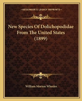 New Species Of Dolichopodidae From The United States