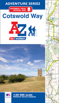 Paperback Cotswold Way A-Z Adventure Atlas Book
