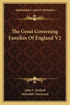 Paperback The Great Governing Families Of England V2 Book