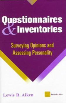 Hardcover Questionnaires and Inventories: Surveying Opinions and Assessing Personality Book