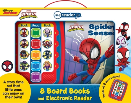 Paperback Marvel Spidey and His Amazing Friends: Me Reader Jr 8 Board Books and Electronic Reader Sound Book Set [With Battery] Book