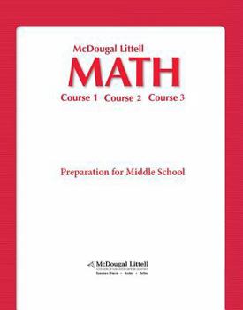 Paperback McDougal Littell Middle School Math: Preparation for MS Math (Student) Grade 8 Book