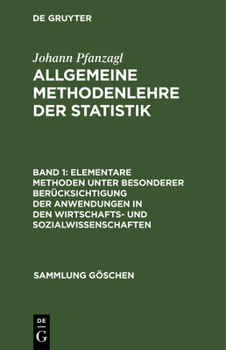 Hardcover Elementare Methoden Unter Besonderer Berücksichtigung Der Anwendungen in Den Wirtschafts- Und Sozialwissenschaften [German] Book