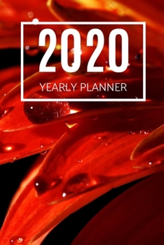 Paperback 2020 Planner: Red Flowers: Annual Planner (6 x 9 inches, calendar, weekly spreads, 136 pages) Book